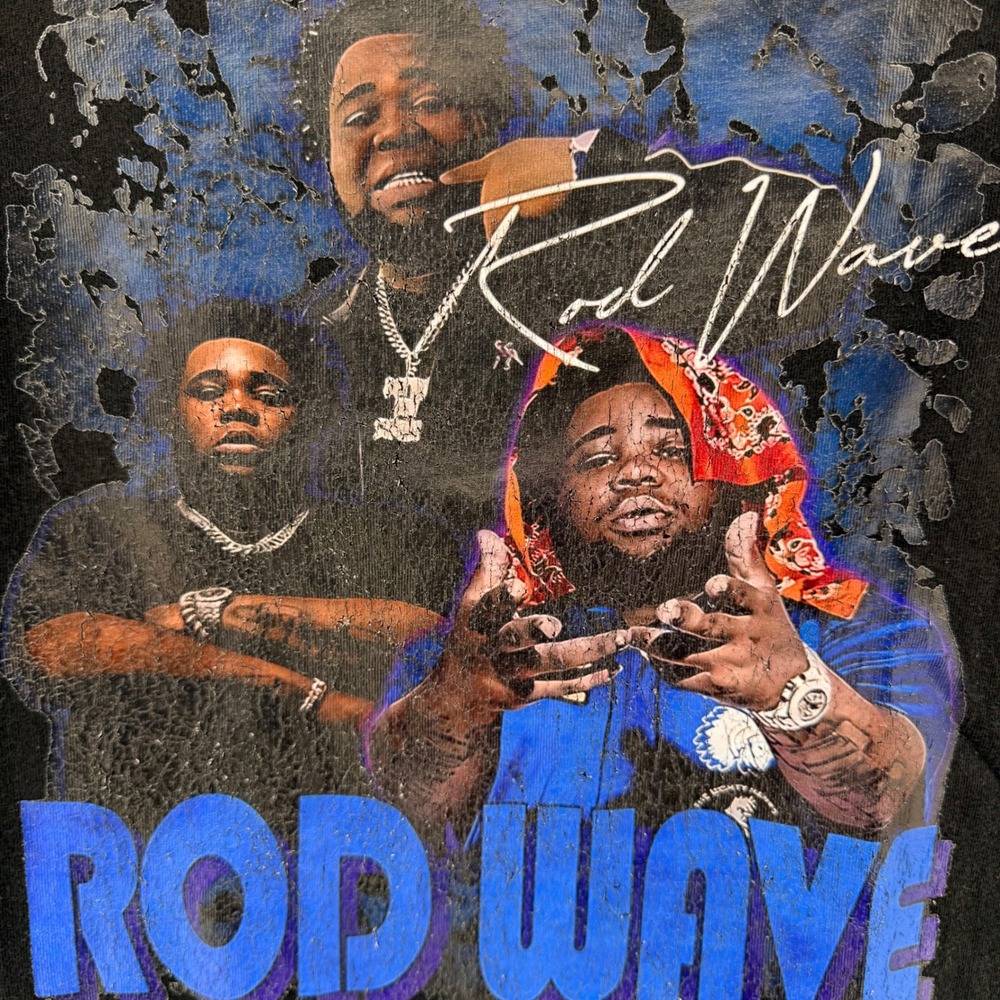 Pro DaDa Rod Wave Graphic Rap Tee Hip Hop Streetwear Shirt Small Black - Picture 4 of 7